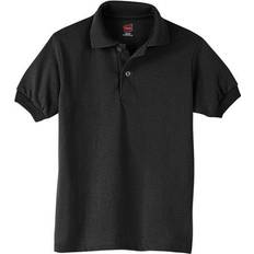 Organic/Recycled Materials Polo Shirts Hanes Kid's Cotton-Blend EcoSmart Jersey Polo - Black (054Y)