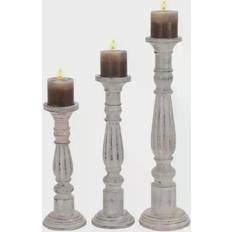 White Candle Holders Traditional 3-Pack Candle Holder 53.3cm 3pcs