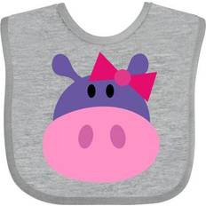 Red Food Bibs Inktastic Girl Hippo Infant Bib