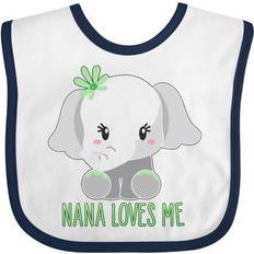 Purple Food Bibs Inktastic Nana Loves Me- Cute Elephant Infant Bib