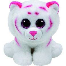 TY TY Unisex Soft Toy White/Pink Kids Tiger 15 cm Stuffed Toy Glub Schis