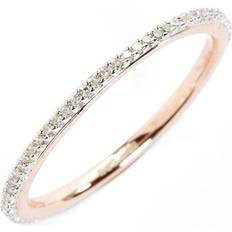 Monica Vinader Skinny Eternity Ring - Rose Gold/Diamonds