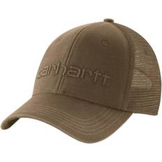 Brown - Women Caps Carhartt Canvas Mesh-Back Logo Graphic Cap - Light Brown