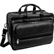 McKlein Elston | 15” Dual-Compartment Laptop Briefcase - Black