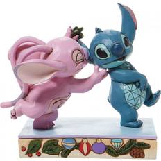 Disney Toy Figures Disney Traditions Stitch and Angel 'Mistletoe Kisses' Figurine