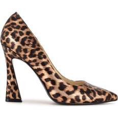 Nine West Multicolored Heels & Pumps Nine West Trendz Pointy Toe - Metallic Leopard