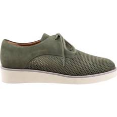 Green - Women Oxford Softwalk Willis - Sage Nubuck Perf