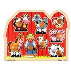Knob Puzzles on sale Melissa & Doug Farm Jumbo 8 Pieces