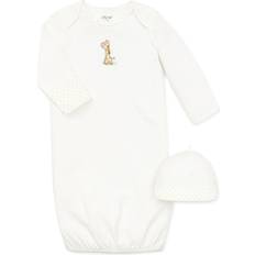 1-3M Nightgowns Children's Clothing Little Me Giraffe Sleeper Gown & Hat - Tan