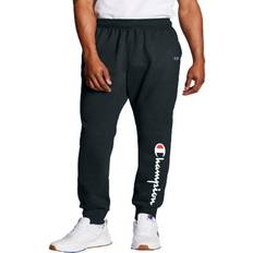 Fabric - Men Pants Champion Powerblend Fleece Joggers Script Logo 31" - Black