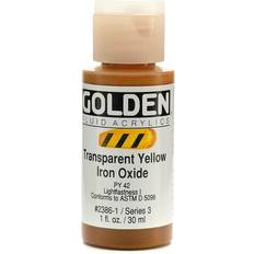 Transparent Akrylfärger Golden Golden Fluid Acrylics 30 ml 2386 Transparent Yellow Iron Oxide