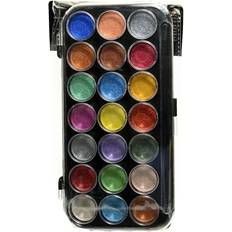 Silver Water Colors Yasutomo Niji Pearlescent Watercolor Set, 21-Colors