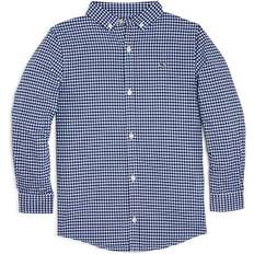 Vineyard Vines Boy's Gingham On-The-Go Shirt in Performance Nylon - Deep Bay