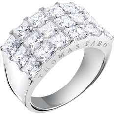 Thomas Sabo Pavé Ring - Silver/Transaprent