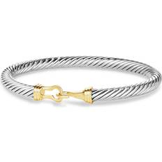 Gold Bracelets David Yurman Cable Classic Buckle Bracelet - Gold/Silver