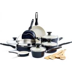 Ceramic Hob Cookware Sets GreenPan Rio Cookware Set with lid 16 Parts