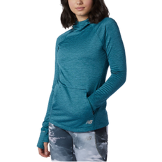 Running Sweaters New Balance Heat Grid Hoodie Women - Mountain Teal Heather