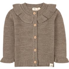 Röyhelöt Neuletakit Little Jalo Flounce Cardigan - Wood Brown