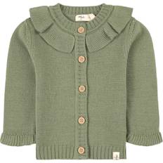 Flounce Knit Cardigan - Khaki