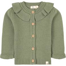 Little Jalo Flounce Knit Cardigan - Khaki