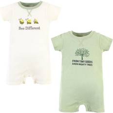 Organic Playsuits Children's Clothing Touched By Nature Organic Cotton Rompers 2-pack - Bee Different