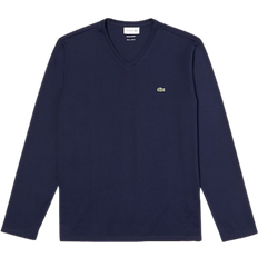 Lacoste T-shirts & Tank Tops Lacoste V-Neck Lightweight Pima Cotton Jersey T-shirt - Navy Blue