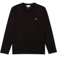 Lacoste T-shirts Lacoste V-Neck Lightweight Pima Cotton Jersey T-shirt - Black