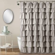 Lush Bathroom Accessories Lush Ruffle Shower Curtain (16T003501)