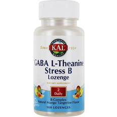 Kal GABA L-Theanine Stress B Lozenges Natural Mango Tangerine Flavor 100 Lozenges