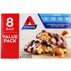 Atkins Snack Bar Value Pack Caramel Chocolate Nut Roll 8 Bars 1 pcs