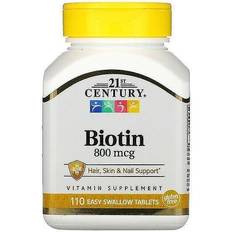 21st Century Biotin 800 mcg 110 Easy Swallow Tablets