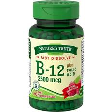 Nature's Truth Nature's Truth Vitamin B-12 plus Folic Acid Natural Berry 2 500 mcg 60 Fast Dissolve Tablets 60 pcs