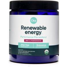 Ora Renewable Energy Performance Pre-Workout Powder 20 Servings Beet & Pomegranate 7.1 oz