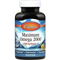Carlson Vitaminer & Kosttillskott Carlson Maximum Omega 2000 Natural Lemon 60 Softgels 60 st