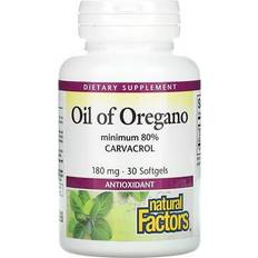 Vitamins & Supplements Natural Factors Oil of Oregano 180 Mg 30 Softgels