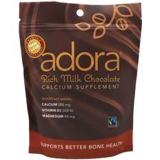 Vitamins & Supplements Adora Calcium Supplement Premium Milk Chocolate 500 mg 30 Disks