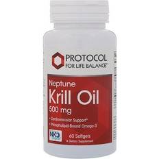 Vitamins & Supplements Protocol For Life Balance Neptune Krill Oil 500 mg 60 Softgels