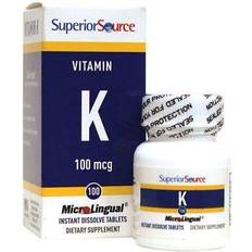 Vitamins & Supplements Superior Source Vitamin K1 100 mcg 100 Instant Dissolve Tablets 100 pcs
