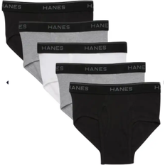 Black Briefs Hanes Boy's Ultimate Dyed Briefs With ComfortSoft Waistband 5-Pack - Black/Grey/White (BU39B5)