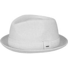 Billy Braided Trilby Bucket Hat - White