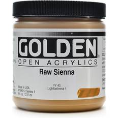 Golden OPEN Acrylic Colors raw sienna 8 oz. jar