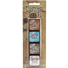 Arts & Crafts Ranger Tim Holtz Mini Distress Ink Pads kit #6 1 in. x 1 in. set of 4 colors