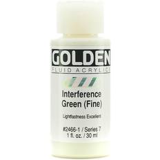 Golden Fluid Acrylics interference green fine 1 oz