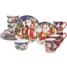 Certified International Magic Of Christmas Santa Claus Dinner Set 16pcs