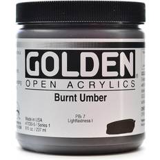 Golden OPEN Acrylic Colors burnt umber 8 oz. jar