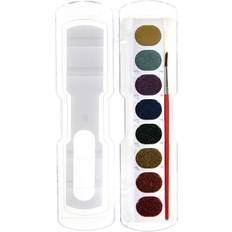 Washable Glitter,No.9 Paintbrush Included,Nontoxic,8/Set PK