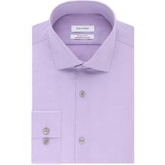 Calvin Klein Steel Extra Slim Fit Non Iron Performance Herringbone Dress Shirt - Lilac