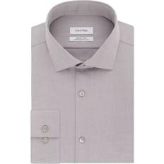 Calvin Klein Steel Extra Slim Fit Non Iron Performance Herringbone Dress Shirt - Smoke