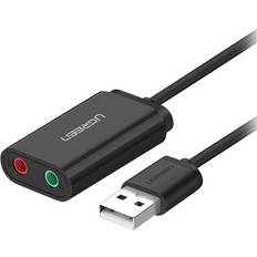 Ugreen USB 2.0 A 2x3.5mm Headphone Audio Adapter 0.2m