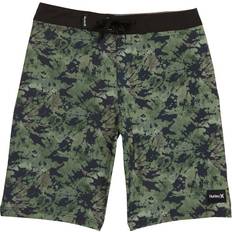 Hurley Kid's Tie Dye Splatter Board Shorts - Green Camo